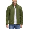 imageTACVASEN Mens Polar Fleece Jackets Lightweight Soft Winter Thermal Coats Outdoor Windproof Zip Up Jacket with PocketsA Green