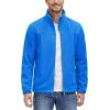 imageTACVASEN Mens Polar Fleece Jackets Lightweight Soft Winter Thermal Coats Outdoor Windproof Zip Up Jacket with PocketsAzure