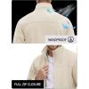 imageTACVASEN Mens Polar Fleece Jackets Lightweight Soft Winter Thermal Coats Outdoor Windproof Zip Up Jacket with PocketsBeige