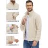 imageTACVASEN Mens Polar Fleece Jackets Lightweight Soft Winter Thermal Coats Outdoor Windproof Zip Up Jacket with PocketsBeige