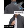 imageTACVASEN Mens Polar Fleece Jackets Lightweight Soft Winter Thermal Coats Outdoor Windproof Zip Up Jacket with PocketsDark Grey