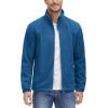 imageTACVASEN Mens Polar Fleece Jackets Lightweight Soft Winter Thermal Coats Outdoor Windproof Zip Up Jacket with PocketsGreen Blue