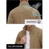 imageTACVASEN Mens Polar Fleece Jackets Lightweight Soft Winter Thermal Coats Outdoor Windproof Zip Up Jacket with PocketsKhaki