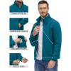 imageTACVASEN Mens Polar Fleece Jackets Lightweight Soft Winter Thermal Coats Outdoor Windproof Zip Up Jacket with PocketsLake Blue