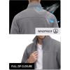 imageTACVASEN Mens Polar Fleece Jackets Lightweight Soft Winter Thermal Coats Outdoor Windproof Zip Up Jacket with PocketsLight Grey