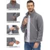 imageTACVASEN Mens Polar Fleece Jackets Lightweight Soft Winter Thermal Coats Outdoor Windproof Zip Up Jacket with PocketsLight Grey