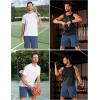 imageTACVASEN Mens Running Athletic Shorts Quick Dry Lightweight Gym Sports Basketball Hiking Short with 3 Zipper PocketsA Blue Grey