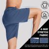 imageTACVASEN Mens Running Athletic Shorts Quick Dry Lightweight Gym Sports Basketball Hiking Short with 3 Zipper PocketsA Blue Grey