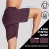 imageTACVASEN Mens Running Athletic Shorts Quick Dry Lightweight Gym Sports Basketball Hiking Short with 3 Zipper PocketsA Fuchsia