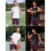 imageTACVASEN Mens Running Athletic Shorts Quick Dry Lightweight Gym Sports Basketball Hiking Short with 3 Zipper PocketsA Fuchsia