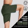 imageTACVASEN Mens Running Athletic Shorts Quick Dry Lightweight Gym Sports Basketball Hiking Short with 3 Zipper PocketsA Green
