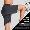 imageTACVASEN Mens Running Athletic Shorts Quick Dry Lightweight Gym Sports Basketball Hiking Short with 3 Zipper PocketsA Grey