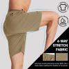 imageTACVASEN Mens Running Athletic Shorts Quick Dry Lightweight Gym Sports Basketball Hiking Short with 3 Zipper PocketsA Khaki