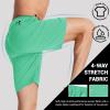 imageTACVASEN Mens Running Athletic Shorts Quick Dry Lightweight Gym Sports Basketball Hiking Short with 3 Zipper PocketsA Mint Green