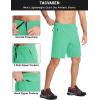 imageTACVASEN Mens Running Athletic Shorts Quick Dry Lightweight Gym Sports Basketball Hiking Short with 3 Zipper PocketsA Mint Green