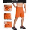 imageTACVASEN Mens Running Athletic Shorts Quick Dry Lightweight Gym Sports Basketball Hiking Short with 3 Zipper PocketsA Orange