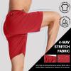 imageTACVASEN Mens Running Athletic Shorts Quick Dry Lightweight Gym Sports Basketball Hiking Short with 3 Zipper PocketsA Tomato Red