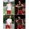 imageTACVASEN Mens Running Athletic Shorts Quick Dry Lightweight Gym Sports Basketball Hiking Short with 3 Zipper PocketsA Tomato Red