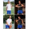 imageTACVASEN Mens Running Athletic Shorts Quick Dry Lightweight Gym Sports Basketball Hiking Short with 3 Zipper PocketsB Color Blue
