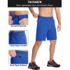 imageTACVASEN Mens Running Athletic Shorts Quick Dry Lightweight Gym Sports Basketball Hiking Short with 3 Zipper PocketsB Color Blue