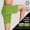 imageTACVASEN Mens Running Athletic Shorts Quick Dry Lightweight Gym Sports Basketball Hiking Short with 3 Zipper PocketsB Fruit Green