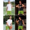 imageTACVASEN Mens Running Athletic Shorts Quick Dry Lightweight Gym Sports Basketball Hiking Short with 3 Zipper PocketsB Fruit Green