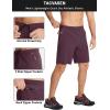 imageTACVASEN Mens Running Athletic Shorts Quick Dry Lightweight Gym Sports Basketball Hiking Short with 3 Zipper PocketsB Fuchsia