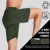 imageTACVASEN Mens Running Athletic Shorts Quick Dry Lightweight Gym Sports Basketball Hiking Short with 3 Zipper PocketsB Green