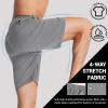 imageTACVASEN Mens Running Athletic Shorts Quick Dry Lightweight Gym Sports Basketball Hiking Short with 3 Zipper PocketsB Light Grey
