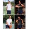 imageTACVASEN Mens Running Athletic Shorts Quick Dry Lightweight Gym Sports Basketball Hiking Short with 3 Zipper PocketsB Navy
