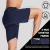 imageTACVASEN Mens Running Athletic Shorts Quick Dry Lightweight Gym Sports Basketball Hiking Short with 3 Zipper PocketsB Navy