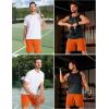 imageTACVASEN Mens Running Athletic Shorts Quick Dry Lightweight Gym Sports Basketball Hiking Short with 3 Zipper PocketsB Orange