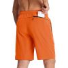 imageTACVASEN Mens Running Athletic Shorts Quick Dry Lightweight Gym Sports Basketball Hiking Short with 3 Zipper PocketsB Orange
