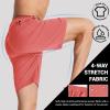 imageTACVASEN Mens Running Athletic Shorts Quick Dry Lightweight Gym Sports Basketball Hiking Short with 3 Zipper PocketsB Watermelon Red