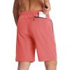 imageTACVASEN Mens Running Athletic Shorts Quick Dry Lightweight Gym Sports Basketball Hiking Short with 3 Zipper PocketsB Watermelon Red