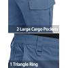 imageTACVASEN Mens Tactical Military Pants Lightweight Hiking Pants 9 Pockets Water Resistant Cargo Work Pants ConstructionBlue Gray