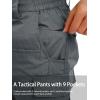 imageTACVASEN Mens Tactical Military Pants Lightweight Hiking Pants 9 Pockets Water Resistant Cargo Work Pants ConstructionDark Grey