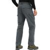 imageTACVASEN Mens Tactical Military Pants Lightweight Hiking Pants 9 Pockets Water Resistant Cargo Work Pants ConstructionDark Grey