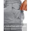 imageTACVASEN Mens Tactical Military Pants Lightweight Hiking Pants 9 Pockets Water Resistant Cargo Work Pants ConstructionLight Grey
