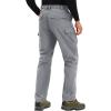 imageTACVASEN Mens Tactical Military Pants Lightweight Hiking Pants 9 Pockets Water Resistant Cargo Work Pants ConstructionLight Grey