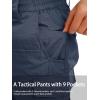 imageTACVASEN Mens Tactical Military Pants Lightweight Hiking Pants 9 Pockets Water Resistant Cargo Work Pants ConstructionNavy