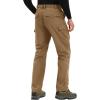 imageTACVASEN Mens Tactical Military Pants Lightweight Hiking Pants 9 Pockets Water Resistant Cargo Work Pants ConstructionWolf Brown