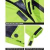 imageTACVASEN Mens Winter Skiing Jackets Water Resistant Fleece Coats Insulated Thermal Snowboard Jacket Parka Raincoat with Hood215 Bright Green