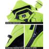 imageTACVASEN Mens Winter Skiing Jackets Water Resistant Fleece Coats Insulated Thermal Snowboard Jacket Parka Raincoat with Hood215 Bright Green