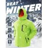 imageTACVASEN Mens Winter Skiing Jackets Water Resistant Fleece Coats Insulated Thermal Snowboard Jacket Parka Raincoat with Hood215 Bright Green