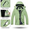 imageTACVASEN Mens Winter Skiing Jackets Water Resistant Fleece Coats Insulated Thermal Snowboard Jacket Parka Raincoat with Hood215 Light Green