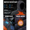 imageTACVASEN Mens Winter Skiing Jackets Water Resistant Fleece Coats Insulated Thermal Snowboard Jacket Parka Raincoat with Hood215 Orange Gray