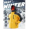 imageTACVASEN Mens Winter Skiing Jackets Water Resistant Fleece Coats Insulated Thermal Snowboard Jacket Parka Raincoat with Hood215 Yellow Grey