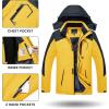 imageTACVASEN Mens Winter Skiing Jackets Water Resistant Fleece Coats Insulated Thermal Snowboard Jacket Parka Raincoat with Hood215 Yellow Grey