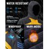 imageTACVASEN Mens Winter Skiing Jackets Water Resistant Fleece Coats Insulated Thermal Snowboard Jacket Parka Raincoat with Hood215 Yellow Grey